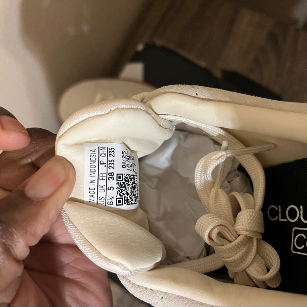 NWT Adidas CloudFoam Cream & Leopard Sneakers - Picture 6 of 6